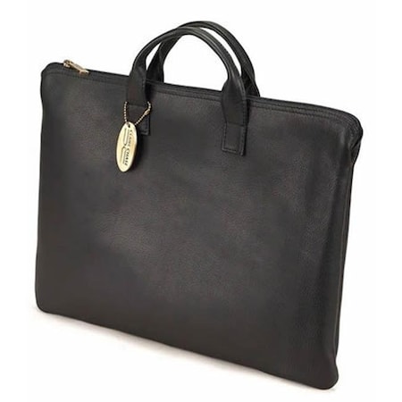 Claire Chase Claire Chase 623E-black Zippered Folio with Handle - Black 844739027514